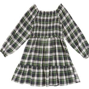 NWT Rare Editions Flannel Plaid Smocked Dress 4T